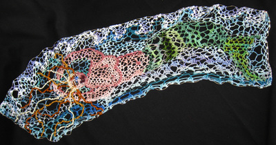 Mermaid needlelace veil, handmade by C. Buffalo Larkin