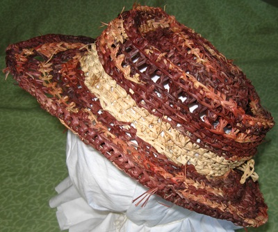 Out of Africa Hat (brown), crocheted raffia by C. Buffalo Larkin