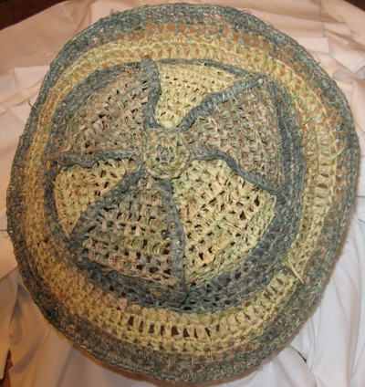 Pith Helmet, crocheted raffia by C. Buffalo Larkin